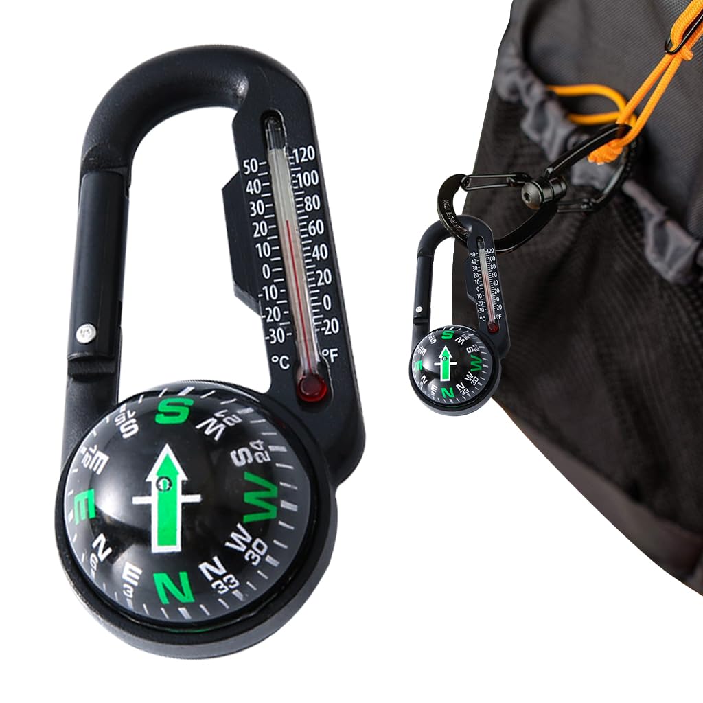 Proberos 3 In 1 Multi Tool Carabiner Compass Thermometer Carabiner Quick Release Carabiner Tool Survival Gear Tool Impact Resistant Multifunctional Carabiner Tool for Hiking Camping Backpacking Proberos 3 In 1 Multi Tool Carabiner Compass Thermometer Carabiner Quick Release Carabiner Tool Survival Gear Tool Impact Resistant Multifunctional Carabiner Tool for Hiking Camping Backpacking
